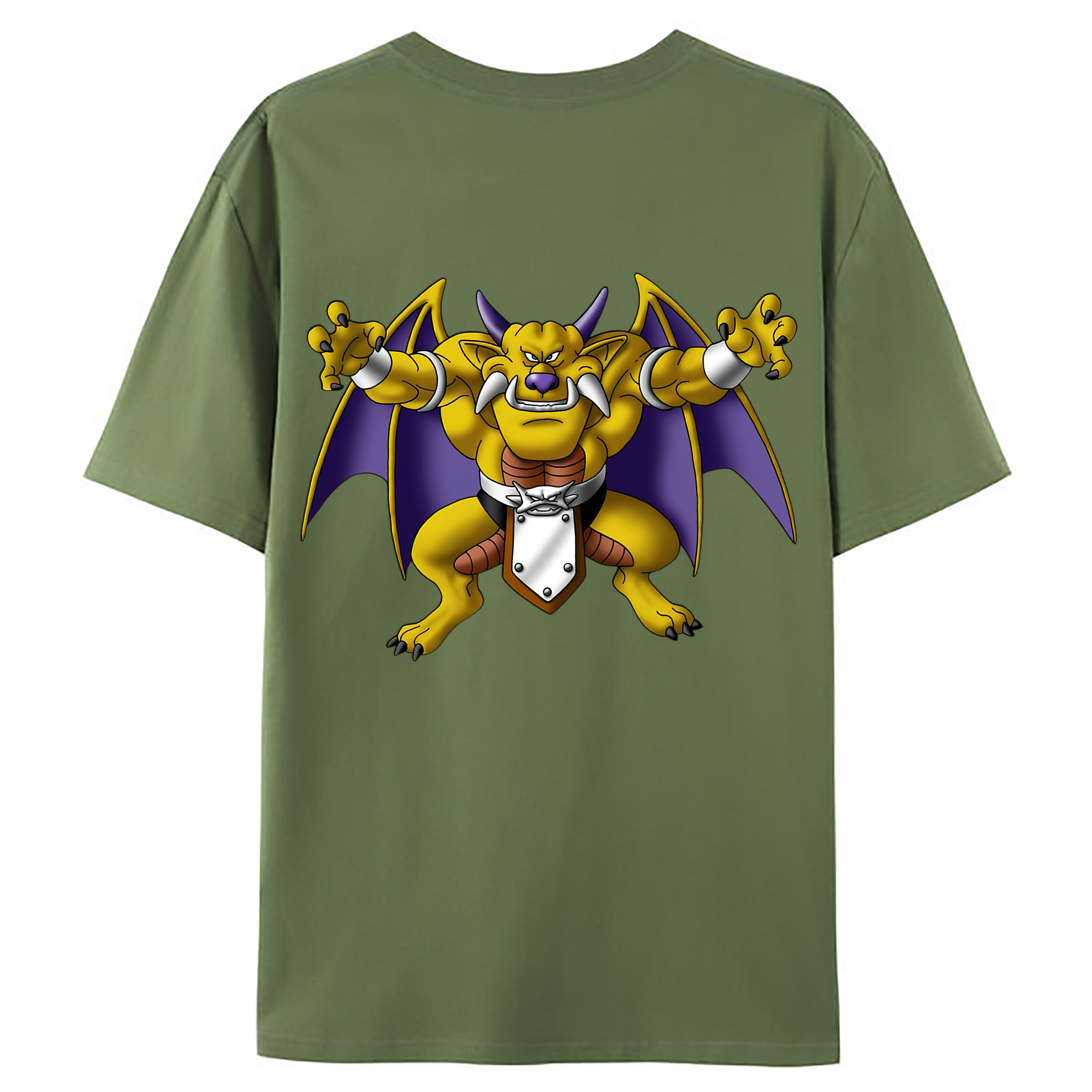 （画像用） ドラゴンクエスト Doragon Kuesuto Dragon Quest 綿100％ メンズ半袖Tシャツ（バックプリント） 通気性